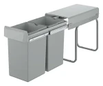 Grohe Vestavný odpadkový koš 30 cm dělený 2x15 l / Odpadkový koš / Vysouvací / GROHE Blue, Red M/L (40855000)