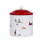 Strömshaga Plechová dóza Winterland Small, červená barva, kov