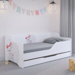 DumDekorace Dětská postel s motivem holčičky na kole 160x80 cm