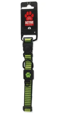 ACTIVE DOG Obojek Strong M limetka / Pro psy / Nylonový / 2x34-49 cm (0904-90544)