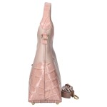 Luxusní dámská kožená kabelka do ruky Elizaveta, růžová