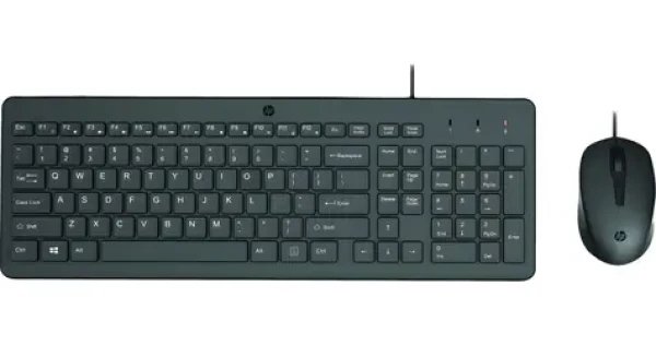 HP 150 černá / Drátový set klávesnice a myši / USB-A / EN layout / 1600 dpi