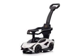 Mamido Dětské odrážedlo auto s vodící tyčí Lamborghini Sian bílé