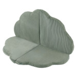PLUSH NEST PLUSH NEST Plyšová hrací podložka ve tvaru květu 115 × 115 × 5 cm prémiový manšestr, zelená