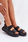 Dámské sandály na platformě se suchým zipem černé Nitepira 36
