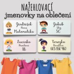 Jmenovky nažehlovací ČLOVÍČCI 45x20 mm (24ks) na oblečení