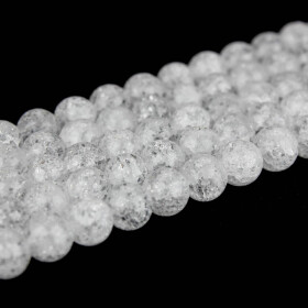 Přírodní křišťál - praskaný - třída A - ∅ 4 mm - 1 ks