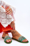 Dámské zdobené pantofle Zelene Bellisa 40