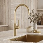 REA - Kuchyňská baterie Rivo Brush Gold REA-B9342