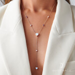 Royal Fashion náhrdelník 18k zlato Vermeil GU-DR24617N-ROSEGOLD-MOONSTONE-ROSEQUARTZ-AMETHYST
