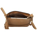 Módní dámská koženková crossbody kabelka Vaios, camel