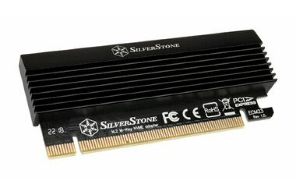 SilverStone SST-ECM23 PCIe adapter PCIe x4 M.2 SSD s chladičem černá / M.2 SSD 2230 2242 2260 2280 format (SST-ECM23)