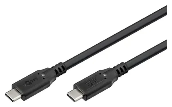 Goobay USB-C kabel USB4 černá / Nabíjecí a datový kabel / 240 W / 40 Gbit/s / PD / 1,8 m (74185)