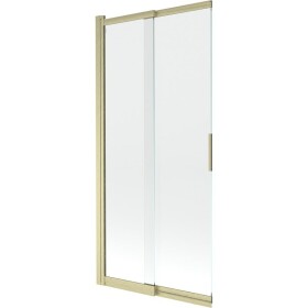 MEXEN - Fox vanová zástěna 2-křídlová posuvná 85 x 150, transparent, zlatá kartáčovaná 891-085-002-55-00