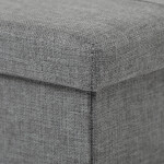 Taburet s úložným prostorem, šedá, jemně hrubá látka, TAB-462 GREY2