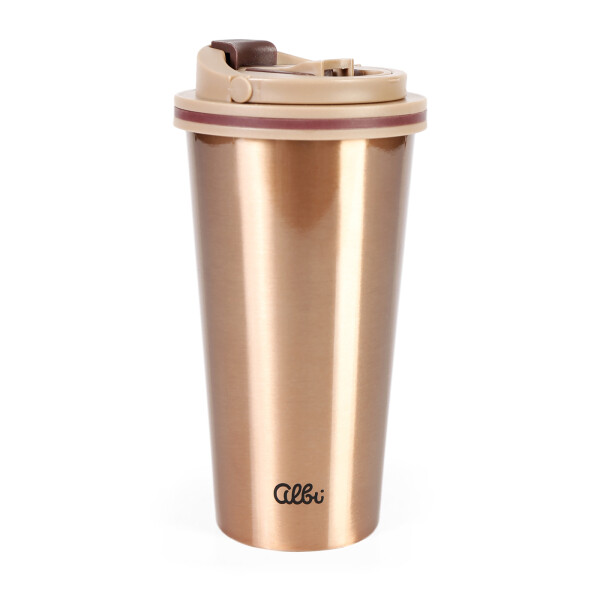Růžový luxusní termohrnek - Albi