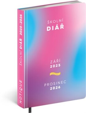 Školní diář Růžový (září 2025 – prosinec 2026)