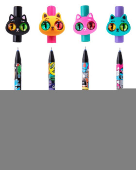 Gumovatelné pero Okaté Kočky (mix)