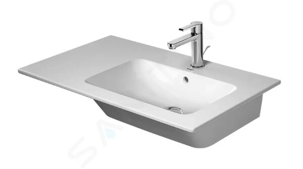 DURAVIT - ME by Starck Asymetrické umyvadlo 830x490 mm, 1 otvor pro baterii vpravo, matná bílá 2346833200