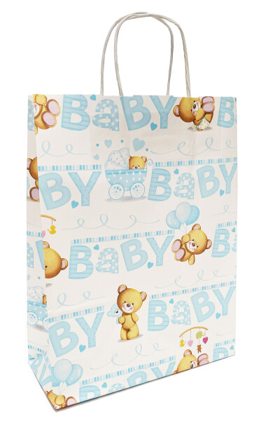 Dárková taška baby boy 24 cm x 10 cm x 31 cm Dárková taška baby boy 24 cm x 10 cm x 31 cm