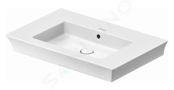 DURAVIT - White Tulip Umyvadlo 750x490 mm, bez otvoru pro baterii, WonderGliss, bílá 23637500601