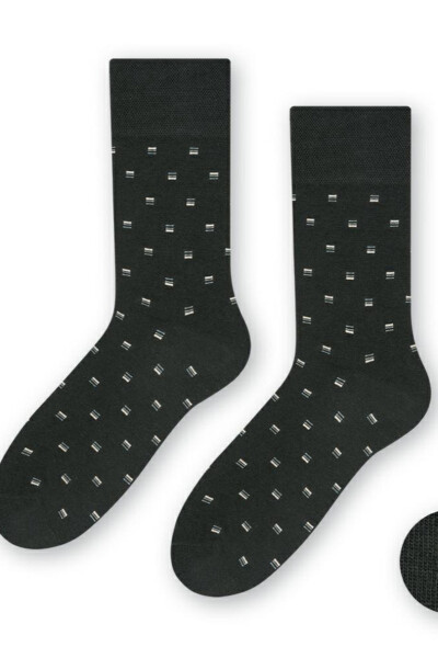 Ponožky k obleku - se vzorem 056 grafit 39-41