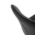 Židle jídelní, černá látka, černý kov, otočný mechanismus 90°/90° (L/P) - funkce reset