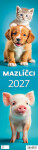Nástěnný kalendář 2027 vázankový Helma Mazlíčci