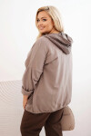Dámská mikina Plus Size bavlněná oversize s dlouhým rukávem fango UNI