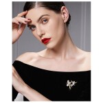 Exkluzivní brož Swarovski Elements D´Onofrio - ptáčci, Zlatá