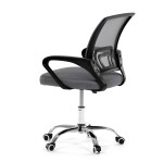 Dětská židle, výškově nastavitelná, šedá síťovina, KA-L103 GREY