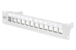 Digitus Patch panel 10" stíněný šedý / Patch panel / 12 portů / 1U / RAL 7035 (DN-91419)