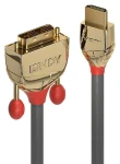 Lindy Gold Line šedá / HDMI - DVI-D kabel / 1 m / 1920×1200 px / pozlacené konektory (36194)