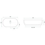 REA - Umyvadlo na desku Amelia WARM 48x34 REA-U3001