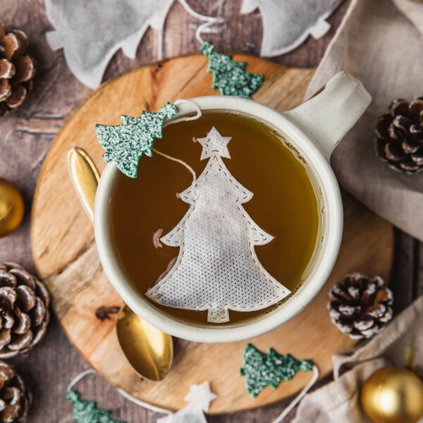 TEA HERITAGE Vánoční černý čaj Christmas Tree – 5 ks, zelená barva, papír