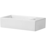 CERANO - Umyvátko keramické Giovanni, závěsné pravé - bílá lesklá - 41x22,5 CER-670831