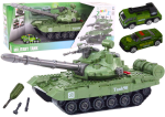 Mamido Sada pro rozložení vojenské vozidlo DIY tank zelený se zvuky a autíčky