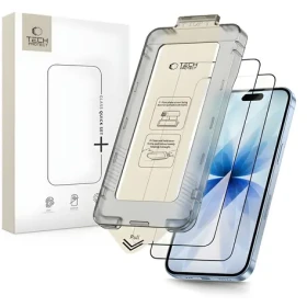 Tech-Protect Quick Set+ černá / Ochranné sklo / Apple iPhone 17 / 2 ks / Tvrzené sklo