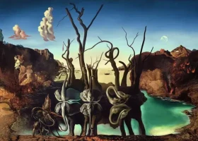 Ravensburger Salvador Dalí: Labutě odrážející se ve vodě jako sloni