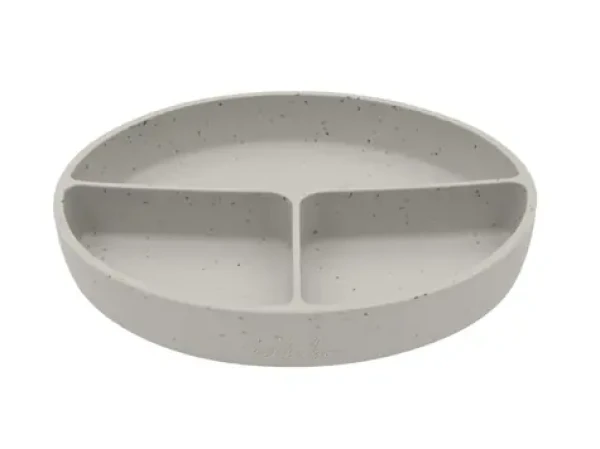 KikkaBoo Talíř dělený s přísavkou Platinum Silicone Sand / od 6 měsíců (31302050033KB)
