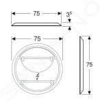 GEBERIT - Option Zrcadlo s LED osvětlením, průměr 75 cm 502.798.00.1