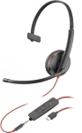 Poly Blackwire C3215 černá / Náhlavní souprava / mikrofon / jedno sluchátko / 3.5mm jack / USB-C (80S05A6)