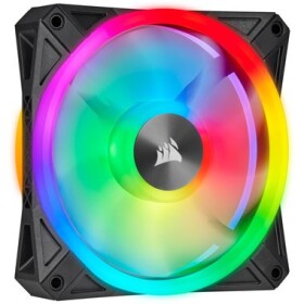 Corsair iCUE QL120 RGB PWM 120mm / PWM ventilátor / 120mm / 1500RPM / 26 dBA / Adresovatelné RGB LED / černo-bílá (CO-9050097-WW)