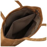 Trendy dámská koženková kabelka na rameno Faidra, camel