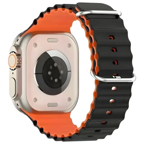Beline Silicone Waves černo-oranžový / Řemínek pro Apple Watch / 38/40/41 mm (Beli03124)