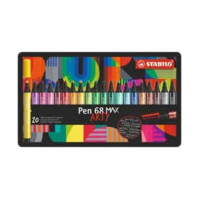 STABILO® Pen 68 MAX - ARTY - 20 ks sada v plechu - 20 různých barev (768/20-31-20)