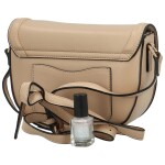 Módní dámská koženková crossbody kabelka Caila, béžová