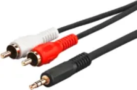 MicroConnect Audio adapter jack 3.5mm (M) - 2x RCA (M) 1.5m černá (AUDLC2G)