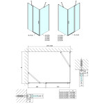 POLYSAN - ZOOM LINE obdélníkový sprchový kout 1100x800 L/P varianta ZL1311ZL3280