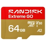 SanDisk Extreme GO microSDXC 64 GB / Paměťová karta / čtení 170 MB/s / zápis 80 MB/s (SDSQXGN-064G-GN6MN)